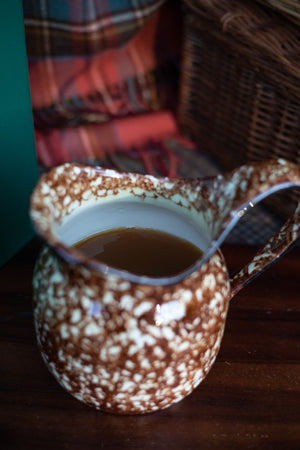 Vintage Brown Splatterware Pitcher/Jug