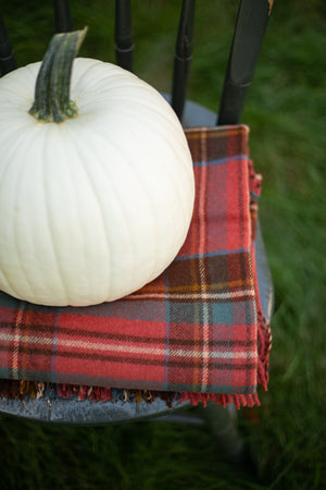 Merino Lambswool Throw - Autumn Plaid - Antique Royal Stewart Tartan