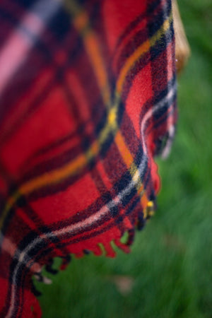 Vintage Autumn Wool Blanket