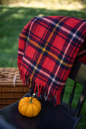 Vintage Autumn Wool Blanket