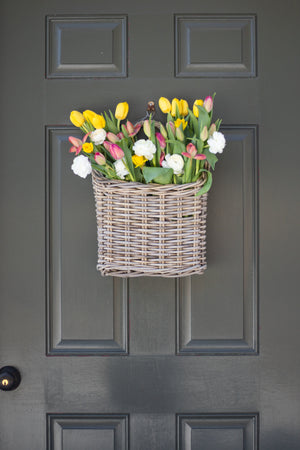 Rattan Front Door Basket