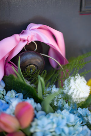 May Day Basket - Hanging Glass Vase