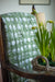 Block Print Green Kantha Cotton Throw Blanket