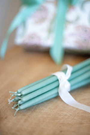 Tall Skinny Birthday Taper Candles - Color: Oakmoss Green - 12 ct