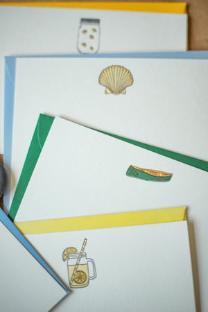 New England Summer Letterpress Notecard Set - Box of 10 Designs