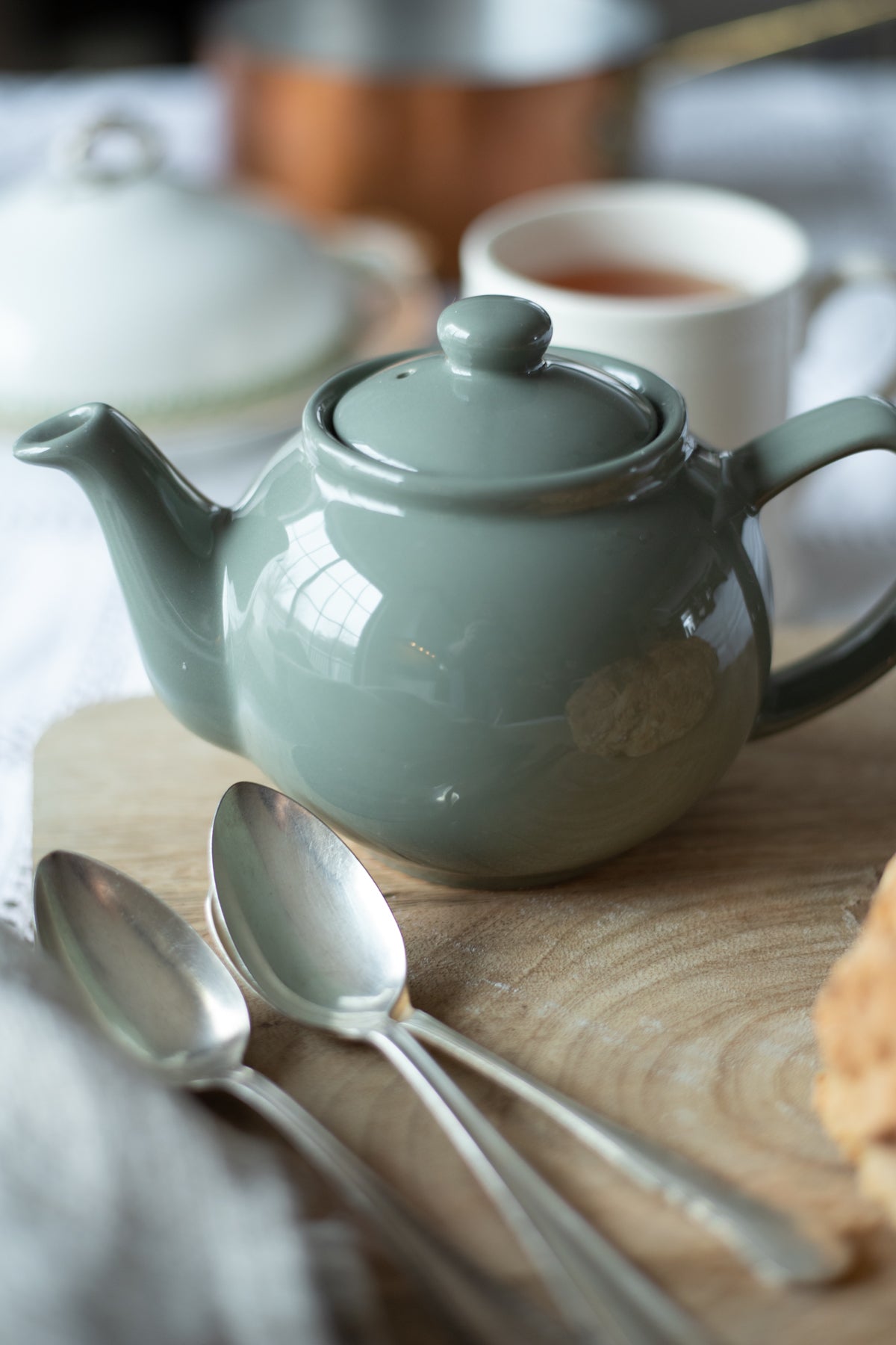 Proper British Teapot - Foggy Green