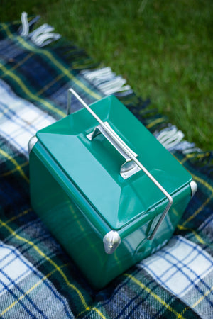 Green Metal Picnic Cooler