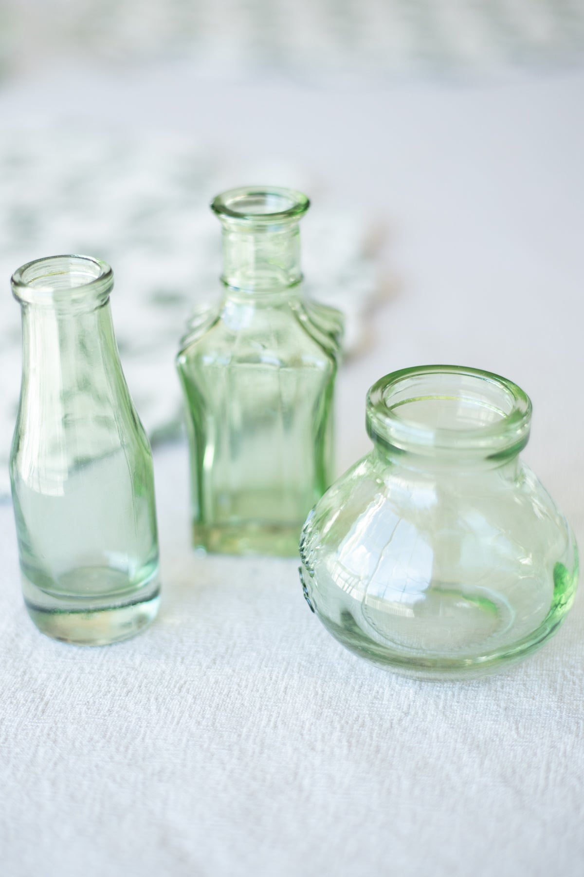 Green Bud Vases - Set of 3