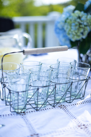 Beverage Caddy with Eight Glasses