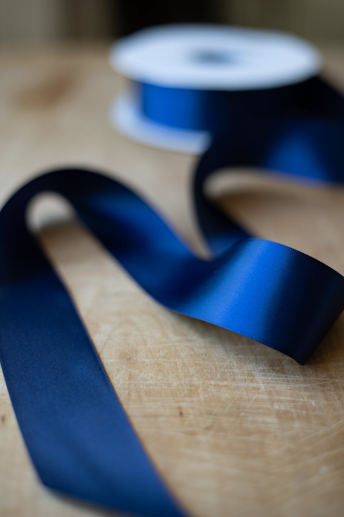 Double-Faced Satin Ribbon - 1 1/2" x 50 yds - Navy Blue
