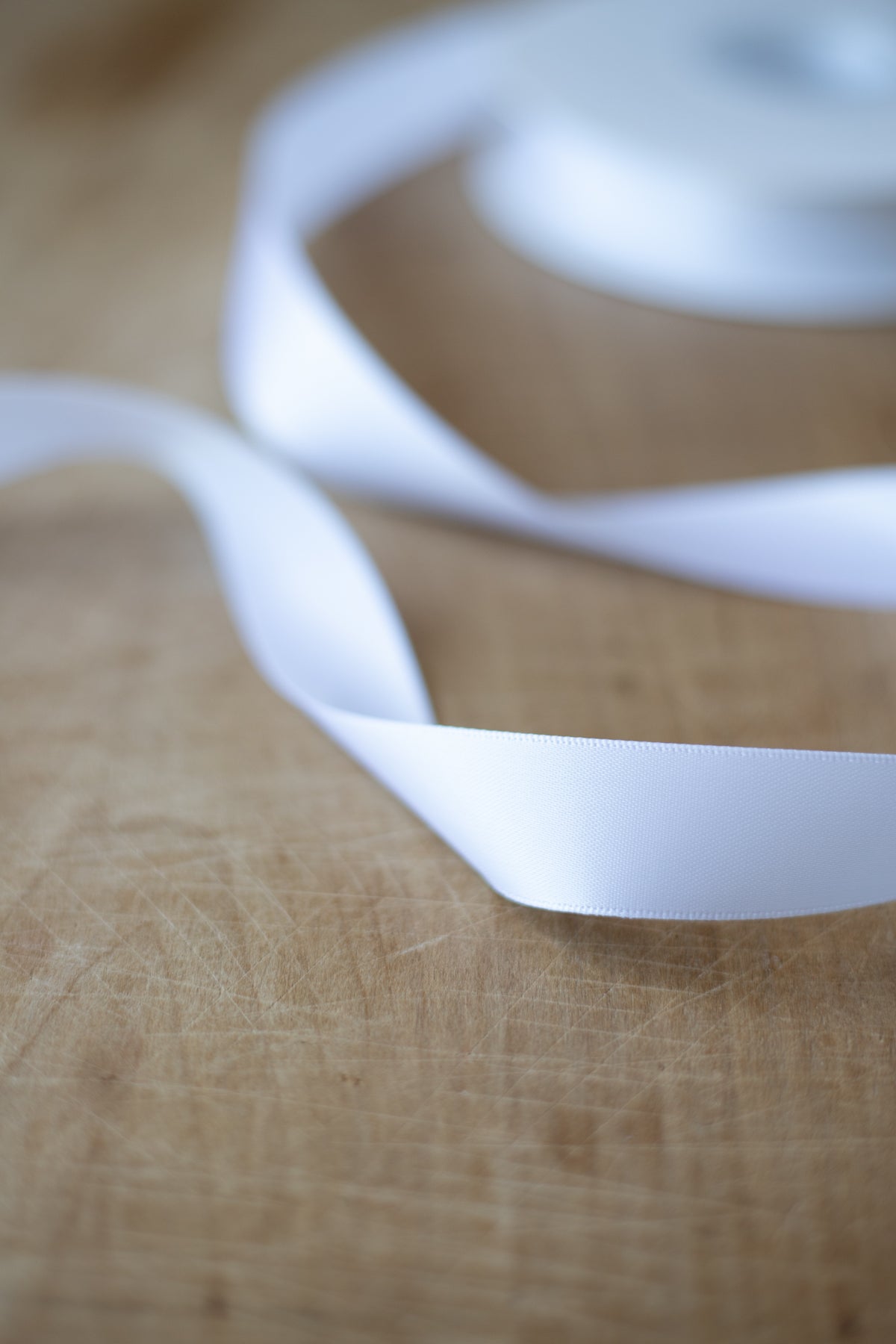 Double-Faced Satin Ribbon - 7/8" x 50 yds - Pure White