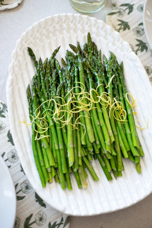 Vintage White Asparagus Platter