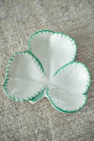 Vintage Shamrock Shaped Trinket Dish