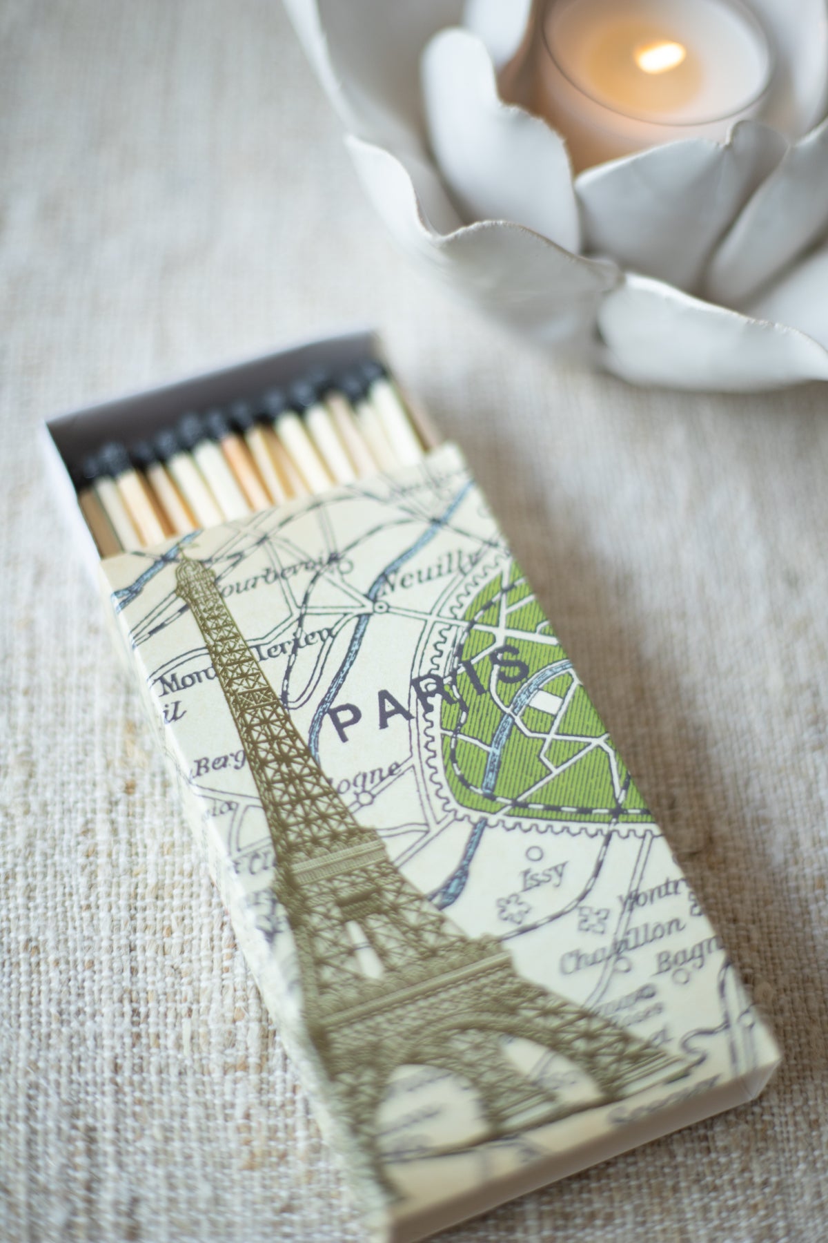 Matches - Paris Street Map/Eiffel Tower - Box of 50