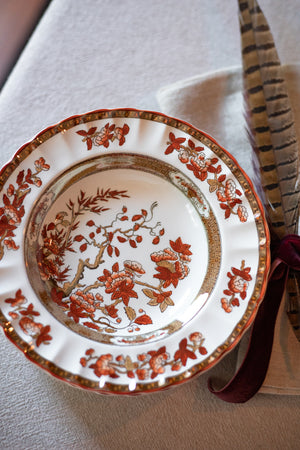 Antique Spode Indian Tree Soup Bowls - Set of 6