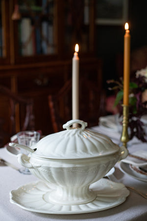 Antique Ironstone Soup Tureen Set - 4 pc
