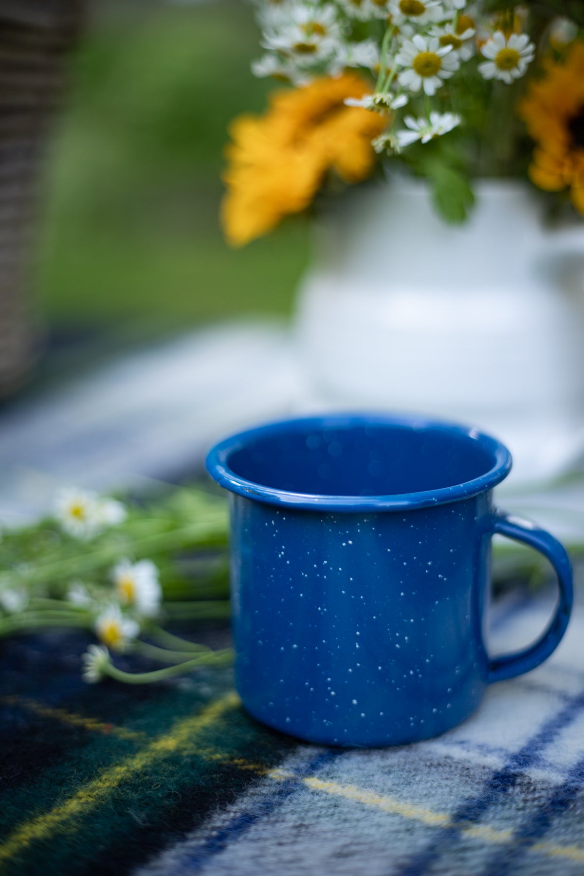 Blue Enamelware - Mug - (12 oz)