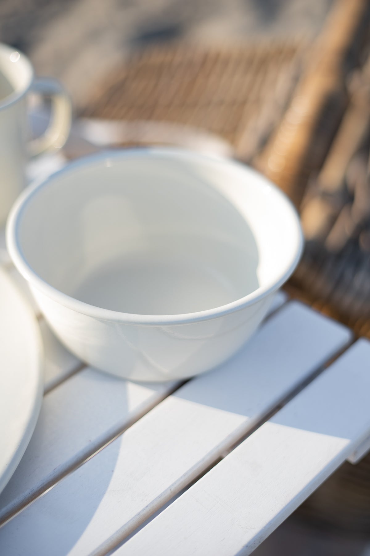 Cream Enamelware Bowl - (5 1/2")