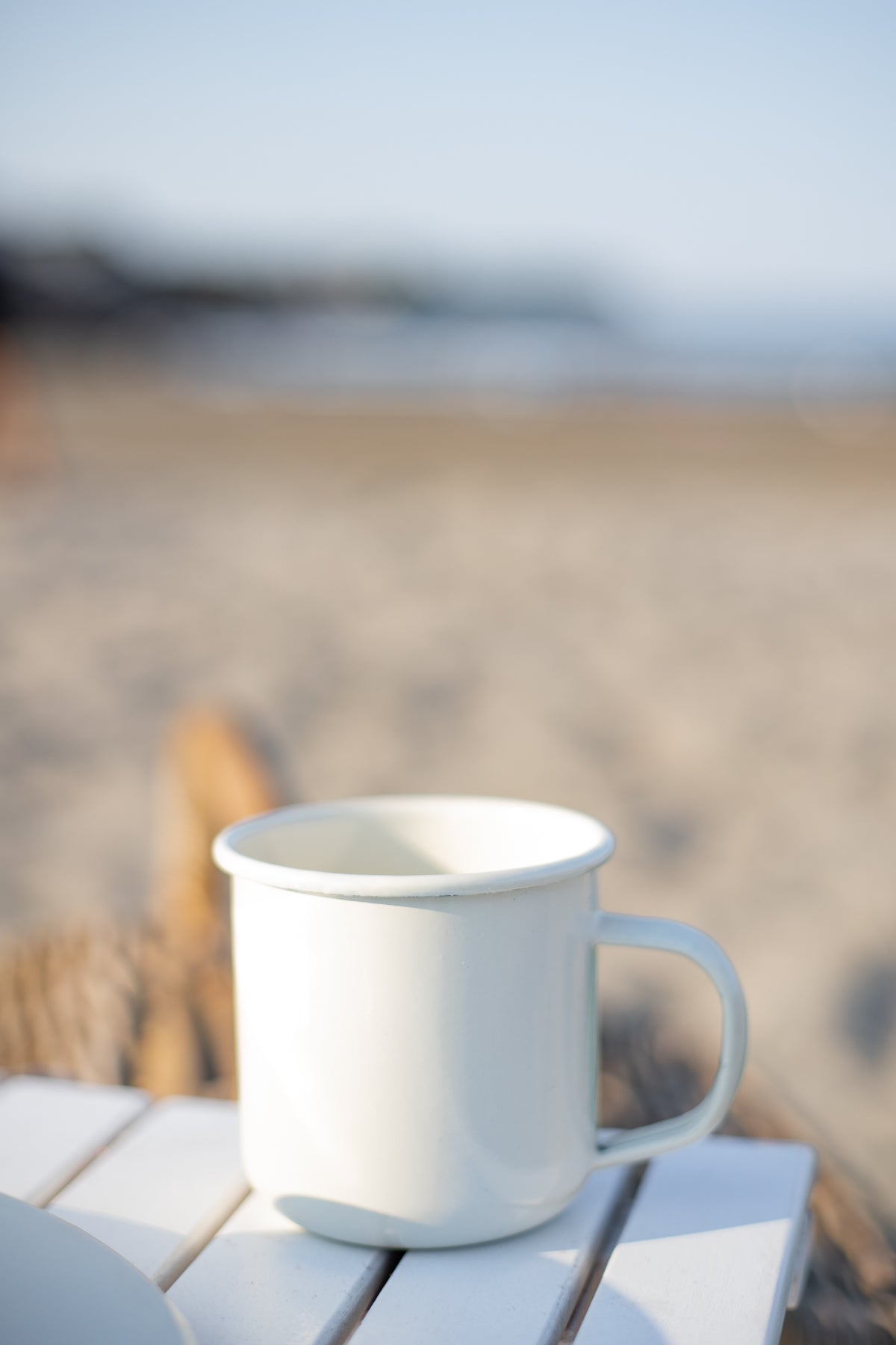 Cream Enamelware Mug - (12 oz.)