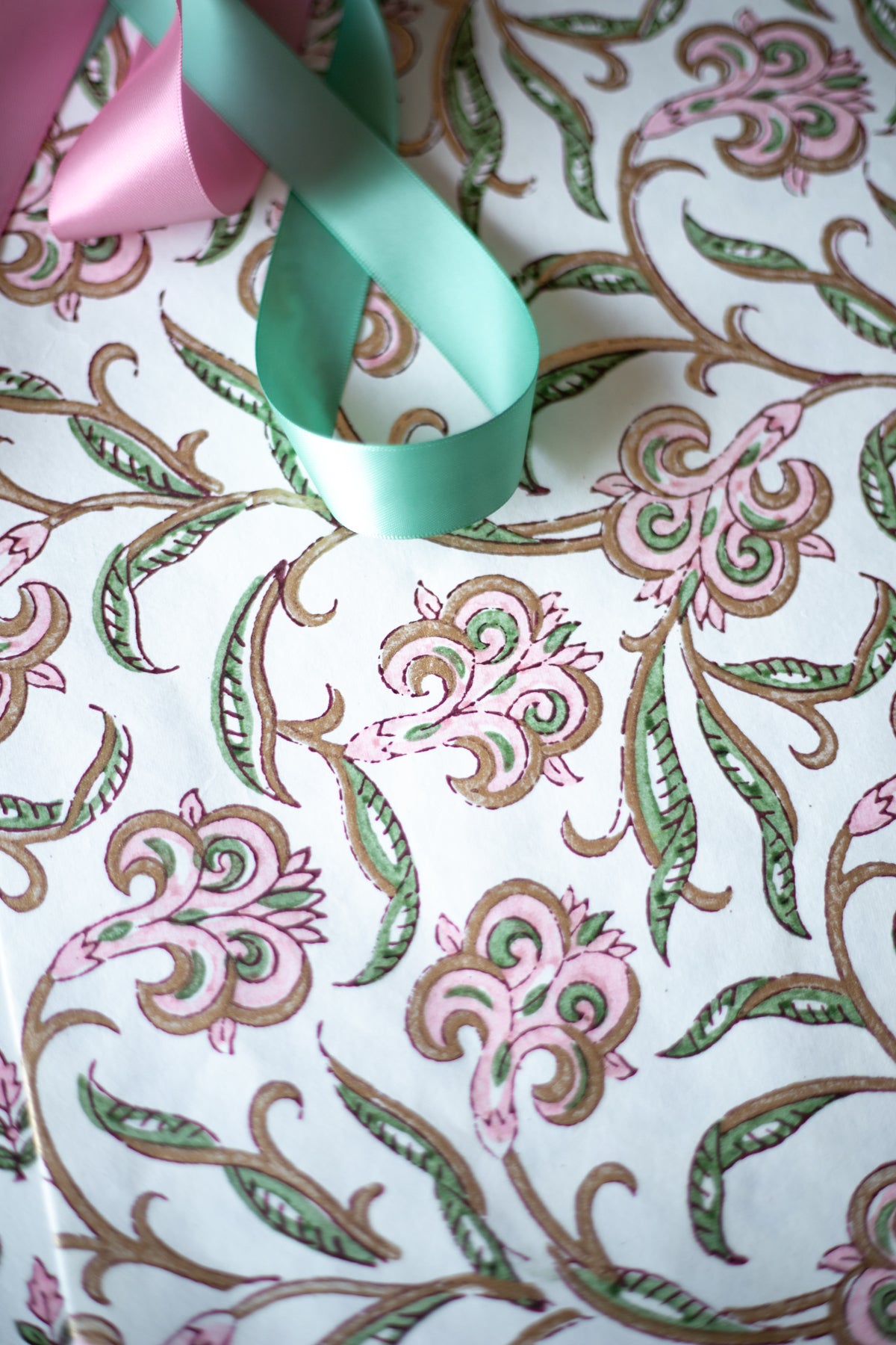 Hand Block Printed Gift Wrap Sheets - Northampton