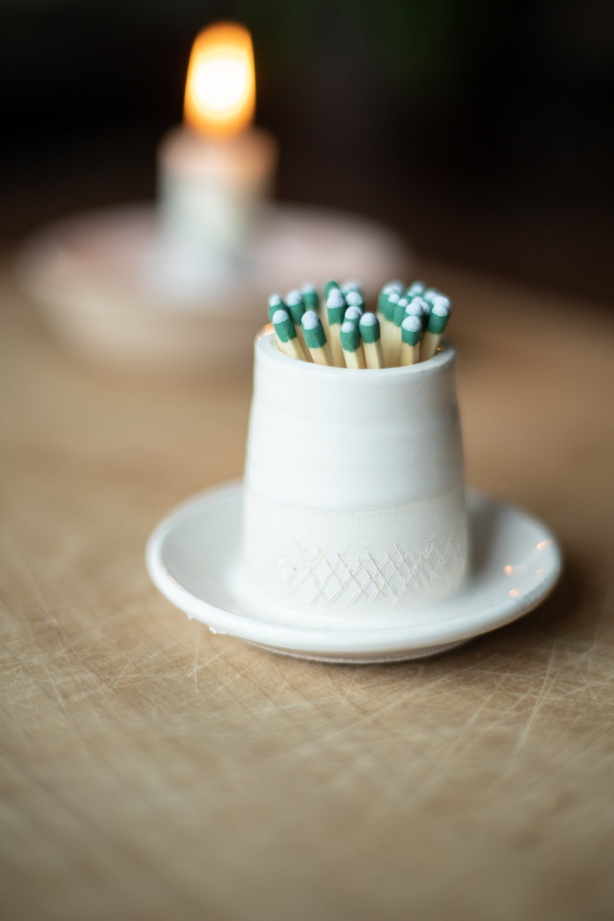 Handcrafted Ceramic Match Striker with Dish