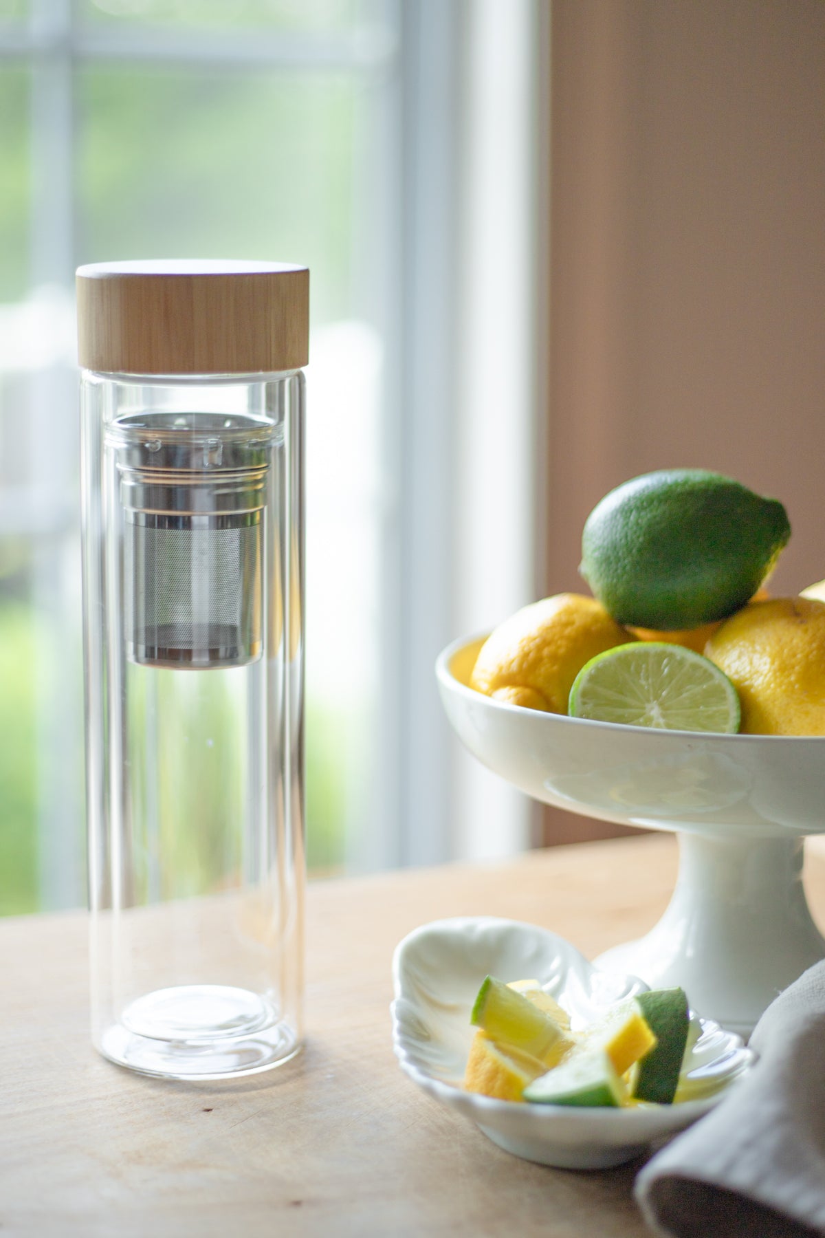 Infuser Glass Water Bottle