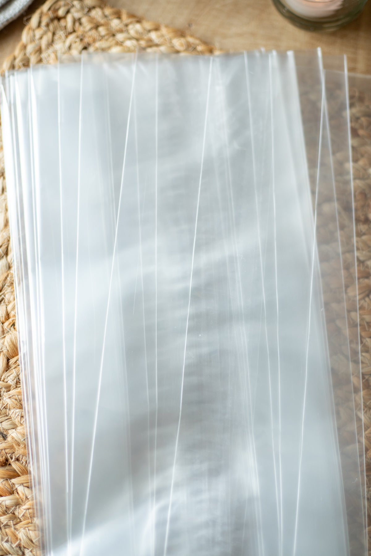 Large Cellophane Bags - Food Safe- Choose Style - Set of 12