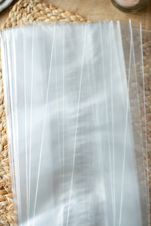 Large Cellophane Bags - Food Safe- Choose Style - Set of 12