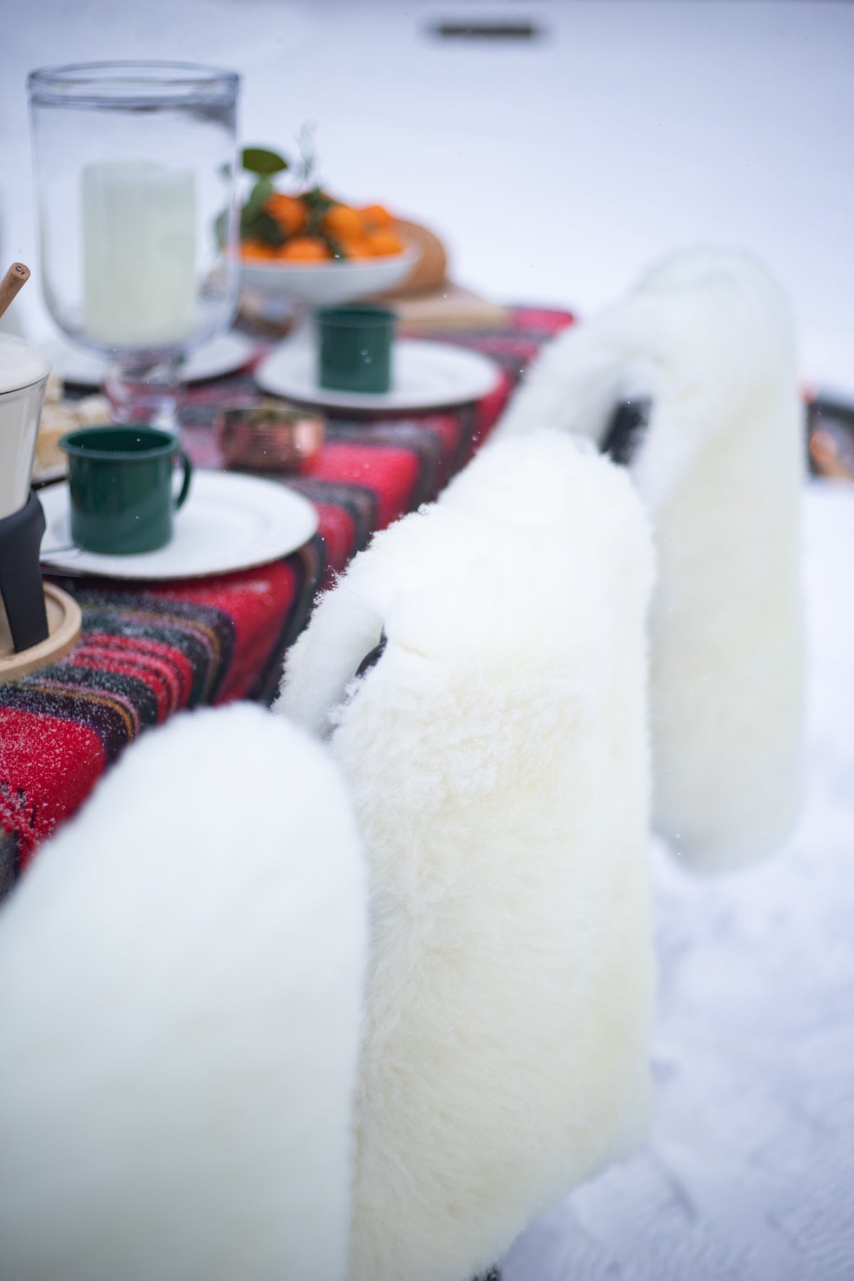White Sheepskin Throw