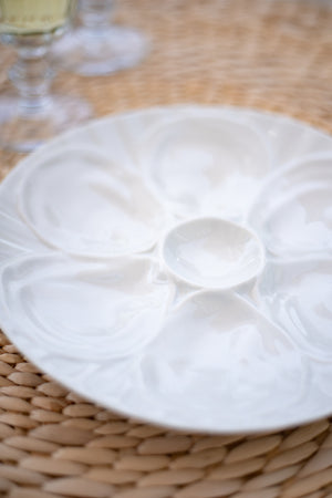 Vintage White Oyster Dish