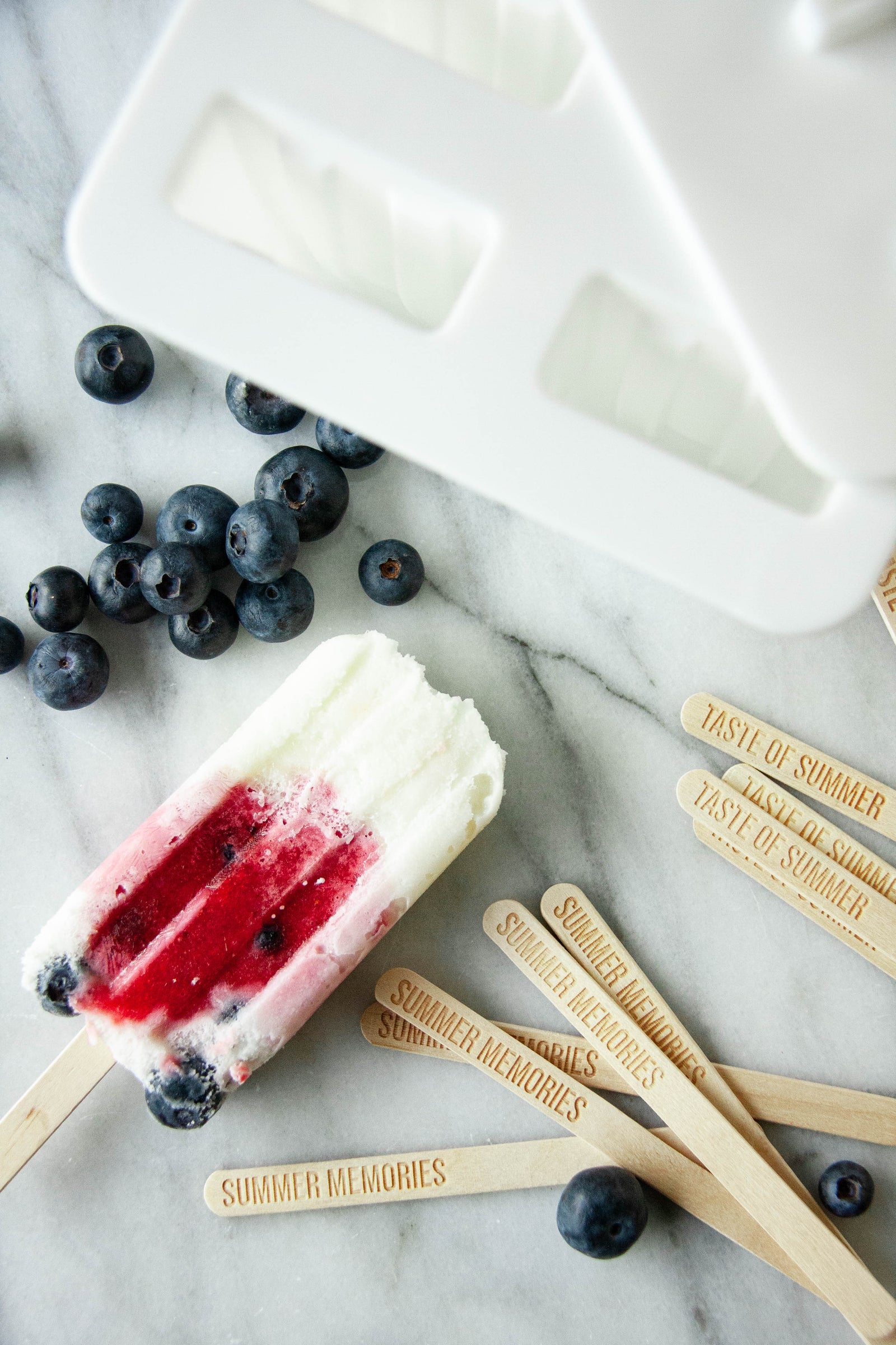 Popsicle Mold with Summer Popsicle Sticks