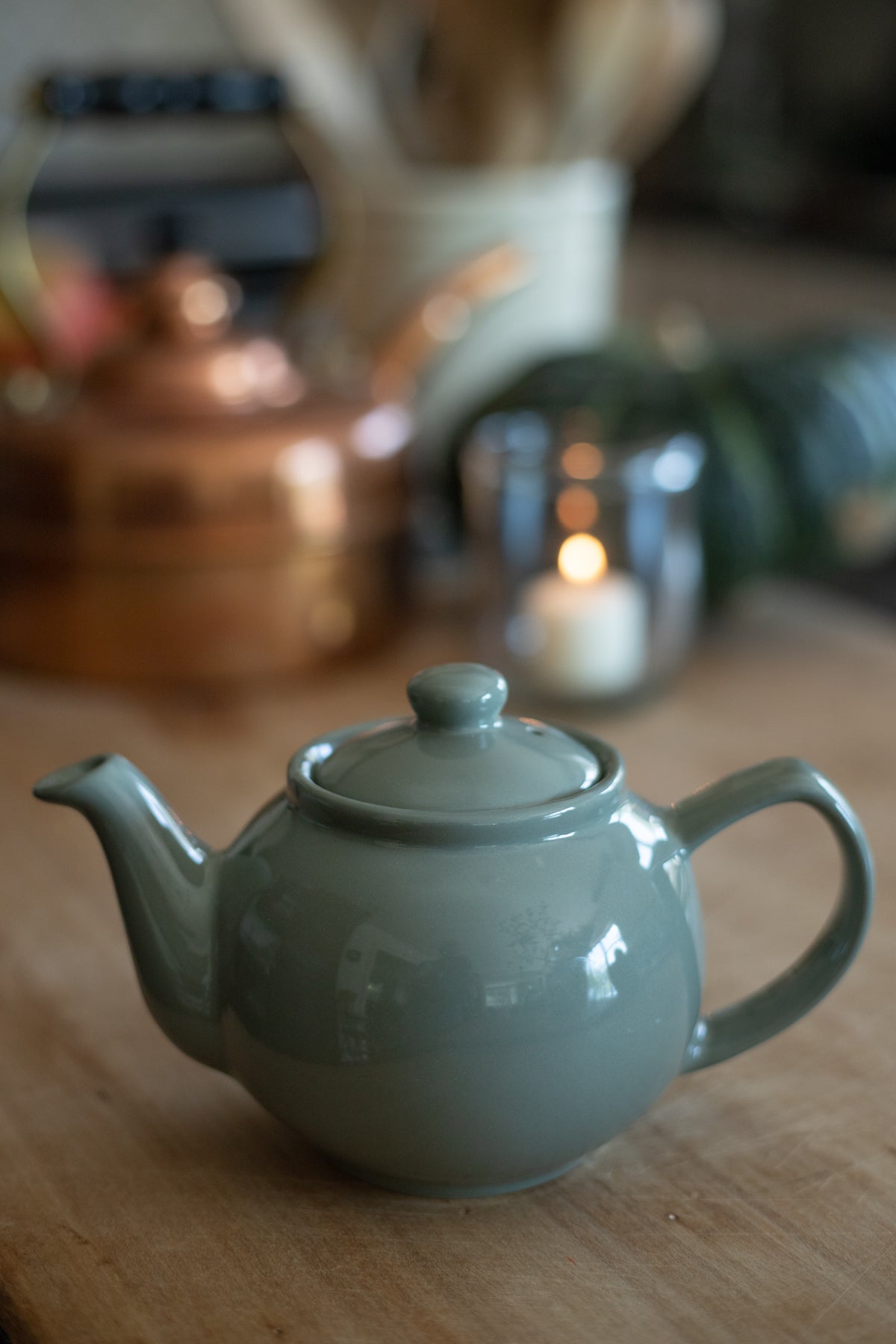 Proper British Teapot - Foggy Green