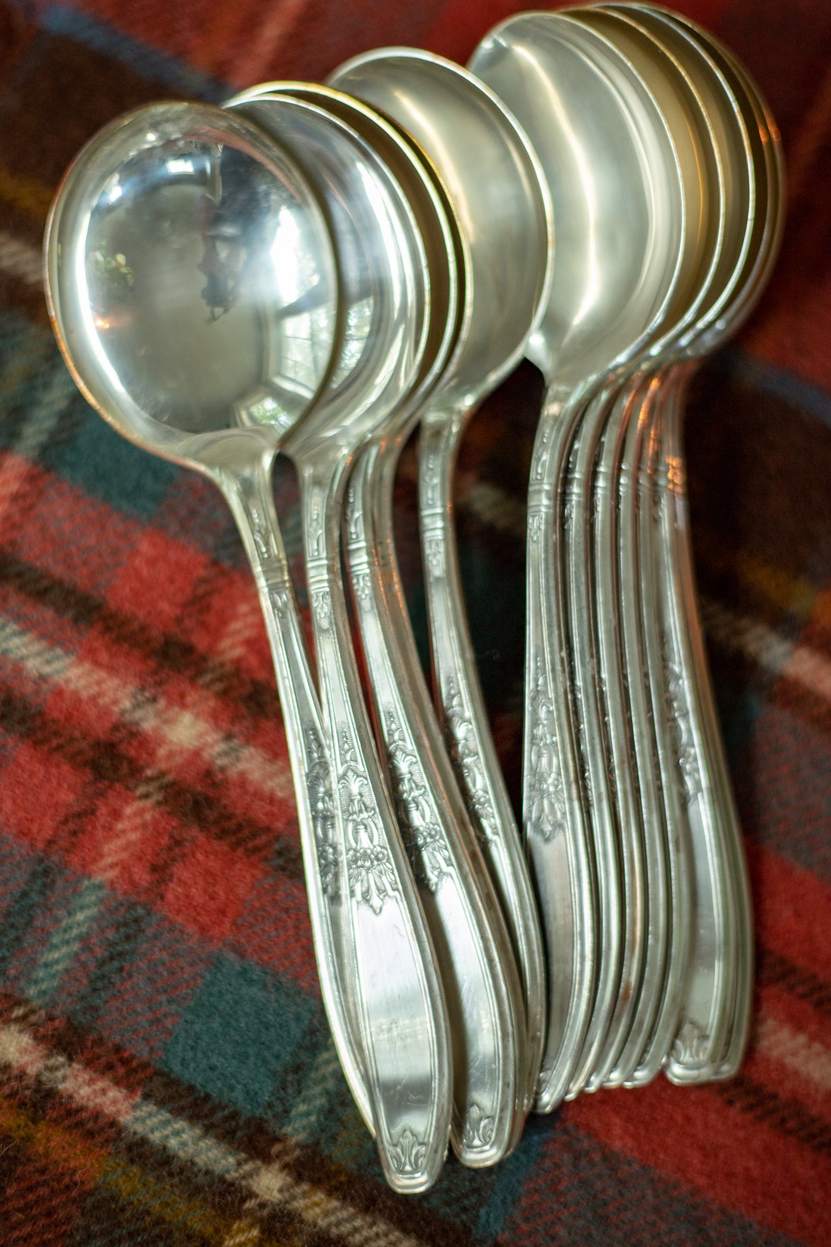 Vintage Silver Plated Soup Spoons - Set of 12