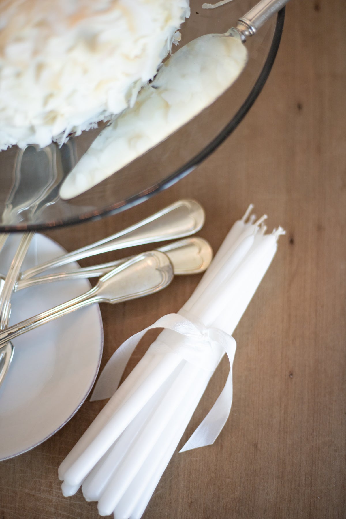 Tall Skinny Birthday Taper Candles - Color: Coconut - 12 ct