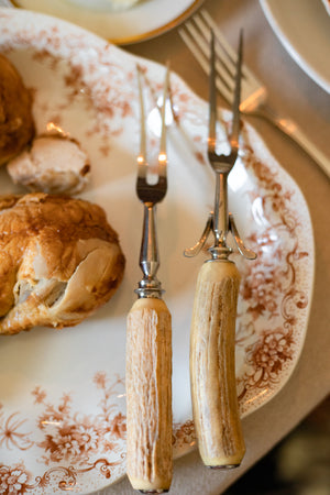 Vintage Antler-Handled Meat Fork - Choose Your Style