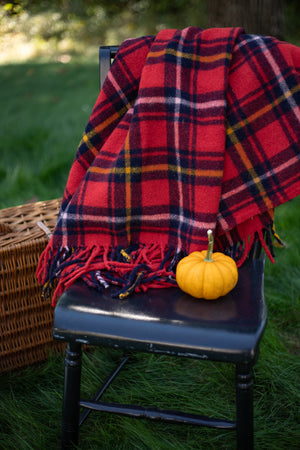 Vintage Autumn Wool Blanket