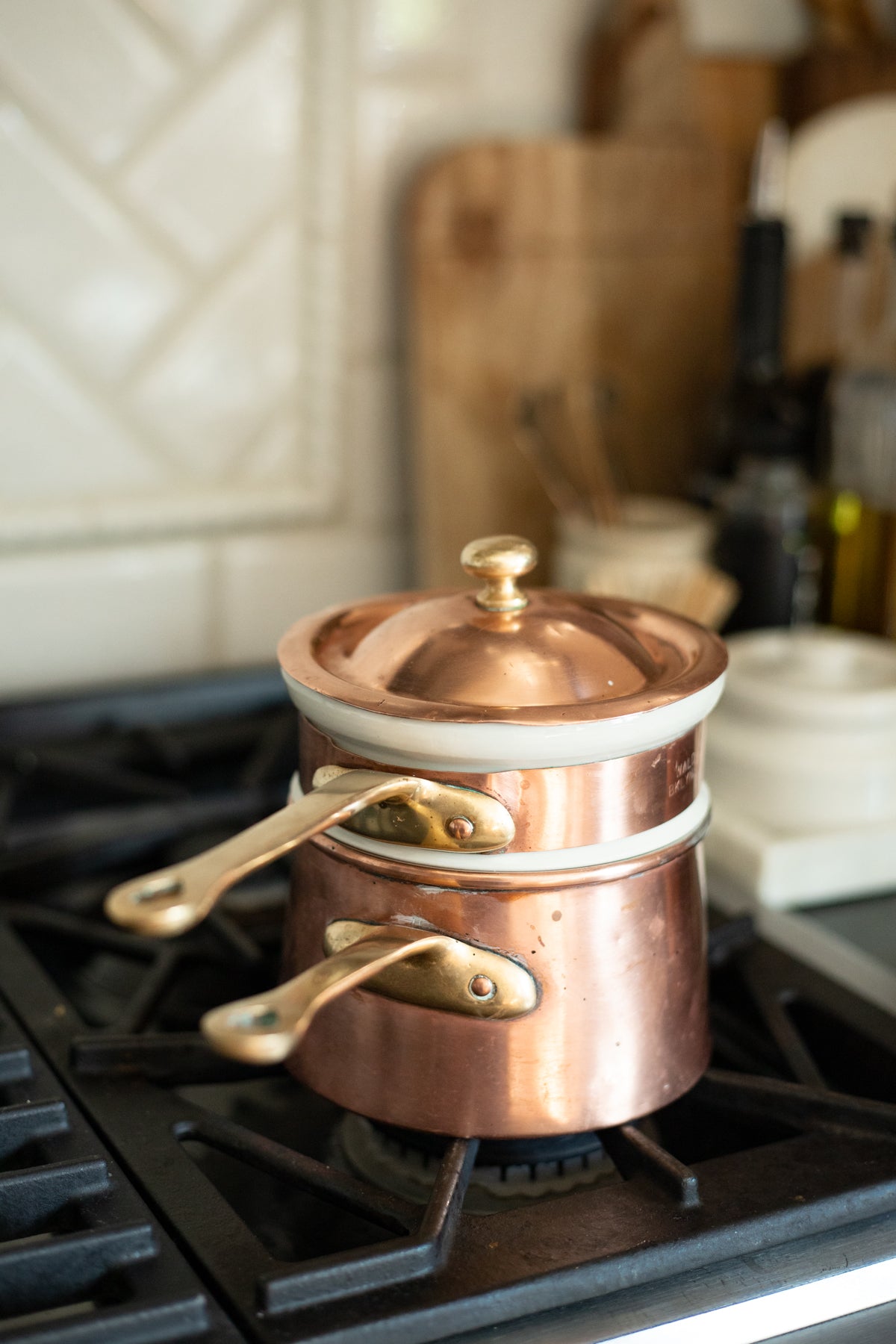 Vintage Copper Ban Marie (Double Boiler)