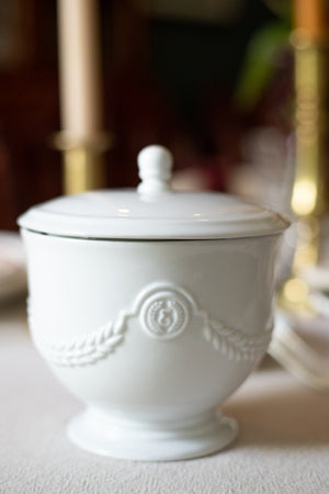 Vintage Small Neoclassical Serving Bowl with Lid