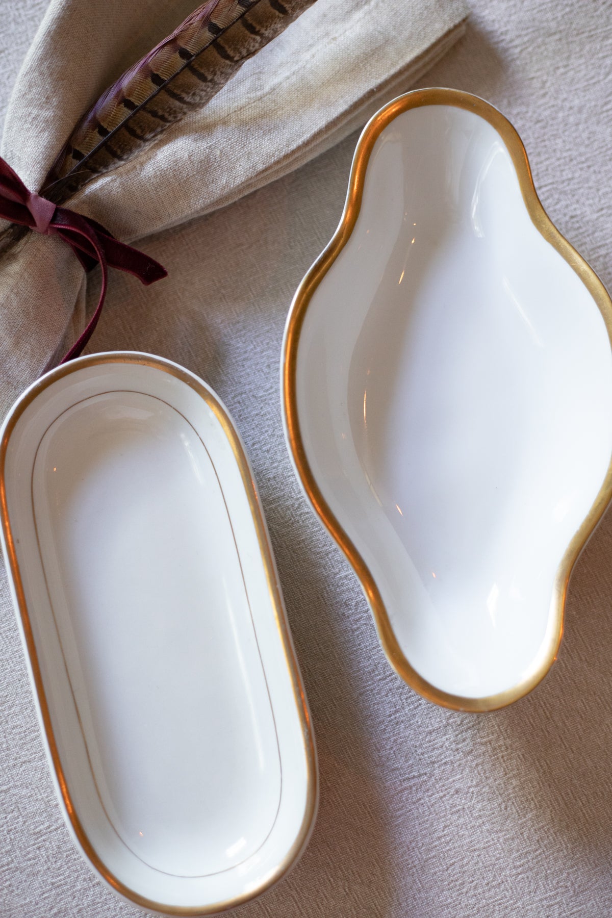 Vintage Gold-Rimmed Candy/Nut/Relish Dish - Choose Style