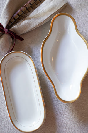 Vintage Gold-Rimmed Candy/Nut/Relish Dish - Choose Style