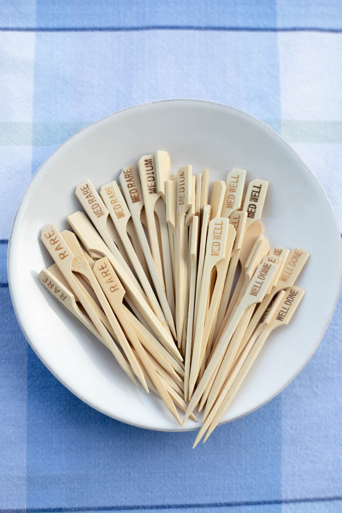 Assorted Bamboo Meat Markers - Pack of 50