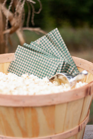 Gingham Popcorn Bags