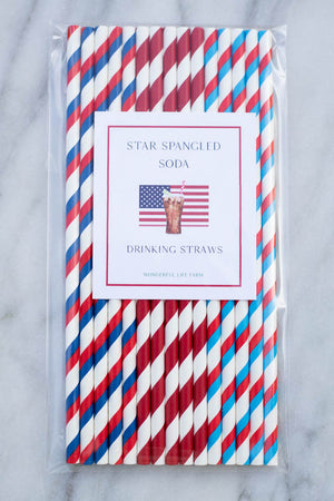 Drinking Straws - Star Spangled Soda - Pack of 15