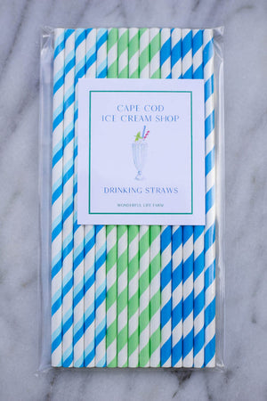 Drinking Straws - Cape Cod Ice Cream Shop - Pack of 15