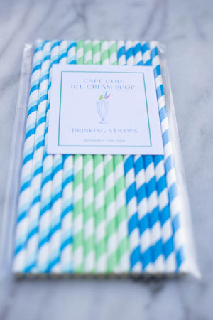 Drinking Straws - Cape Cod Ice Cream Shop - Pack of 15