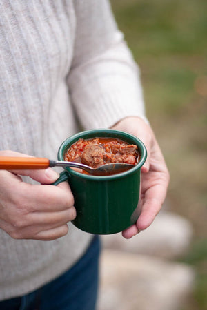 Green Enamelware Mug - 12 oz.