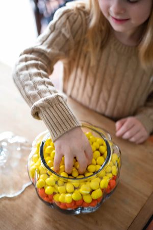 Glass Pumpkin Candy Jar with Lid