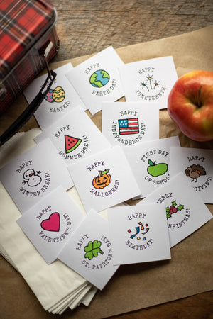 Lunch Box Treat Bags with Holiday Stickers