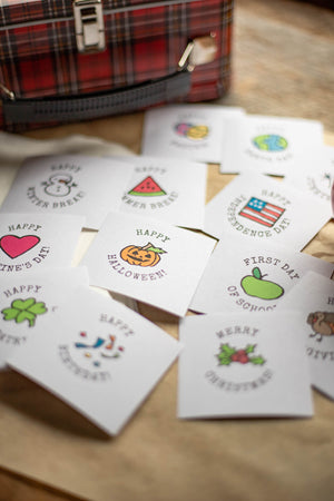 Lunch Box Treat Bags with Holiday Stickers