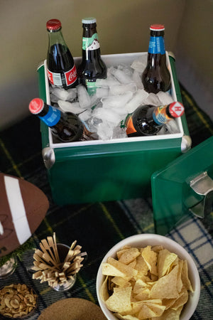 Green Metal Picnic Cooler